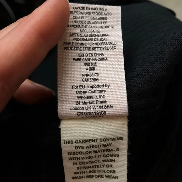 Free People Washed Out Black Button Fly Tapered Leg Pants - Picture 6 of 12